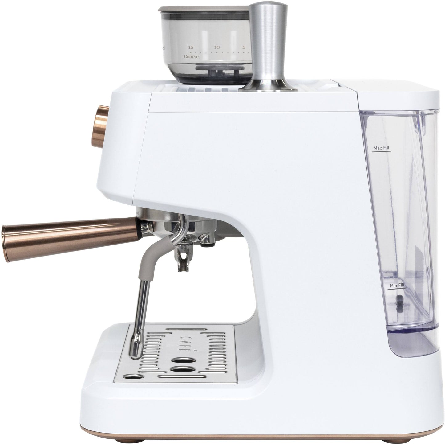 Cafe Bellissimo Semi-Automatic Espresso Machine & Frother – Matte White