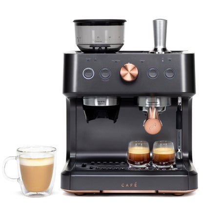 Cafe Bellissimo Semi-Automatic Espresso Machine & Frother – Matte Black